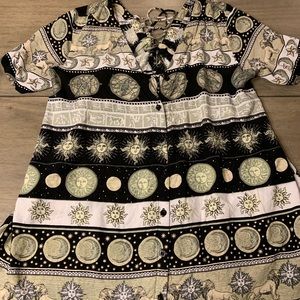 Mini button up dress